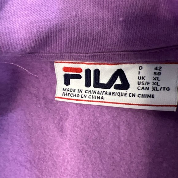 Fila Womens XL Purple White Grey Quarter Zip Pullover Sweatshirt Top NWOT - Picture 12 of 13